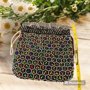 Vintage (1980s?) Drawstring Purse- Reversible